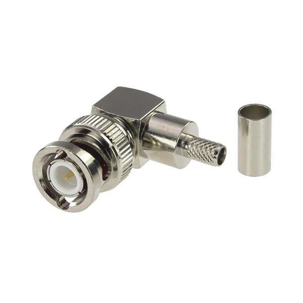 BNC Crimp STN 3 PIECE BNC MALE CRIMP CCTV CONNECTORS RG59 COAX SECURITY